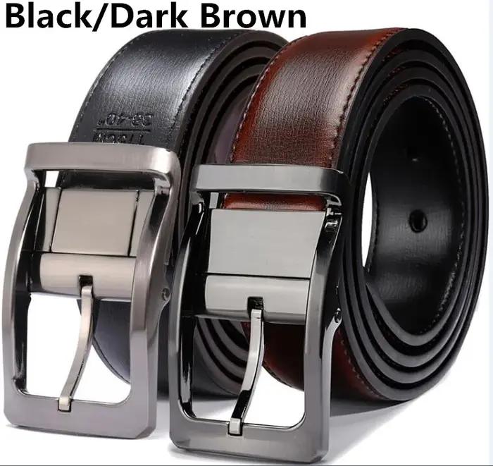 Ceinture de robe classique réversible pour hommes