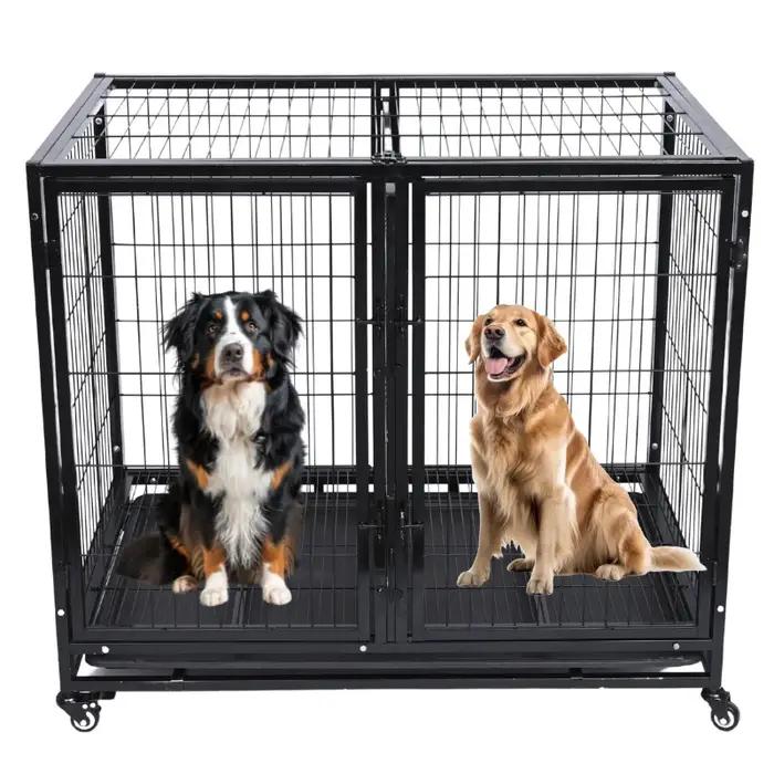 Cage d'élevage en métal robuste pour chien