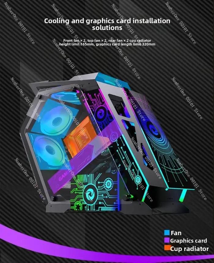Châssis de bureau, châssis d'ordinateur e-sports, châssis de bureau pour jeux Internet café