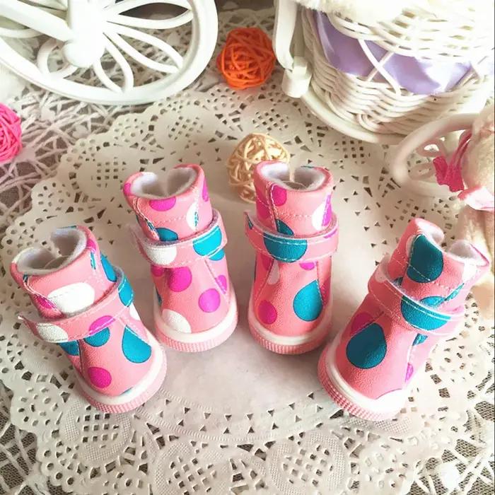 Chaussures en fourrure épaisse pour animaux de compagnie
