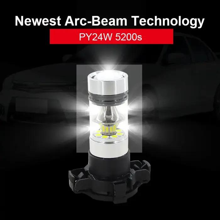 2 pièces voiture PY24W LED Canbus sans Hyper Flash ambre jaune pour BMW E90/E92 F10/F07 E83 X3 E70 X