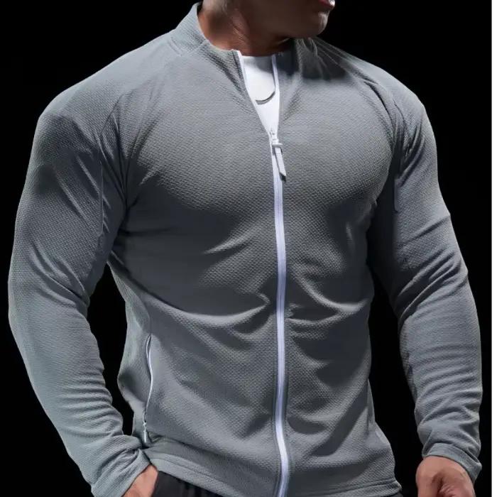 Vestes de sport à manches longues pour hommes, vêtements de sport de plein air, combinaisons de gym,