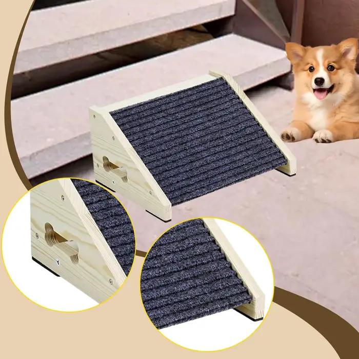 Échelle d'escalier pour chien, assemblage facile, antidérapant, rampe professionnelle multifonctionnelle pour chien, fournitures d'ornement pour chiens plus âgés, canapé-lit, voitures