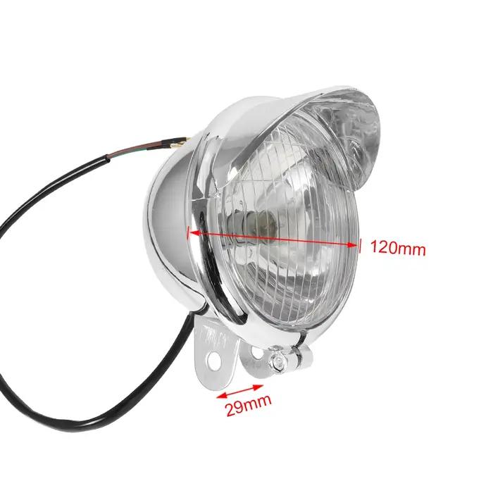 Phares antibrouillard universels chromés pour moto, lampe de sauna, DC 12V, Harley Touring Sportster