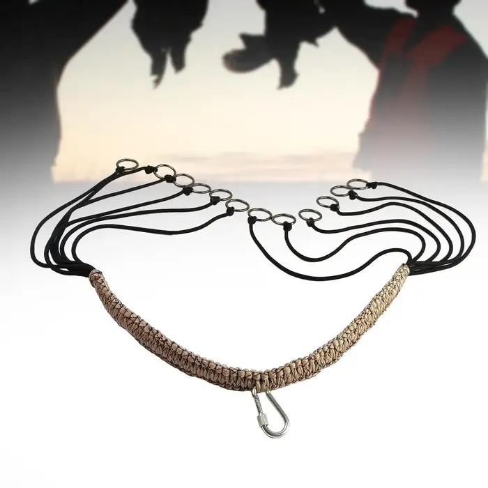 Lanyard paracord pour appeaux canards 12 boucles - Porte-appeaux robuste chasse gibier d'eau
