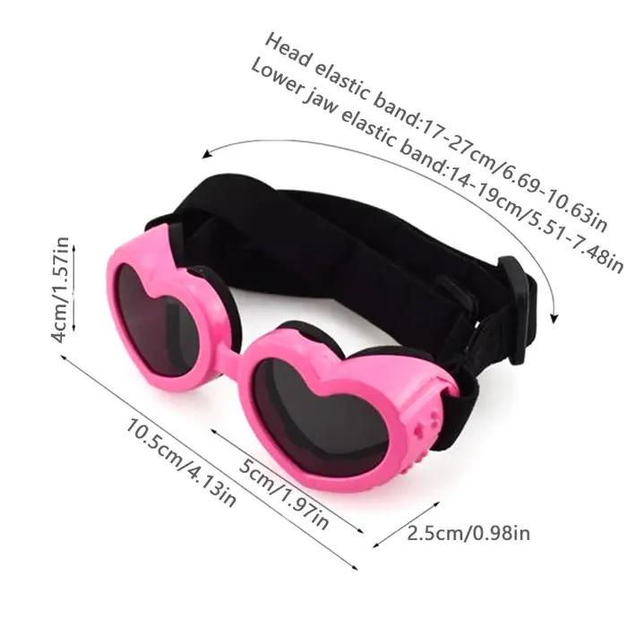 Lunettes de soleil pour chien en forme de cœur