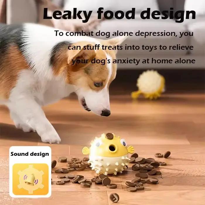 Jouet pour chien en forme de poisson rebondissant avec clochette intégrée