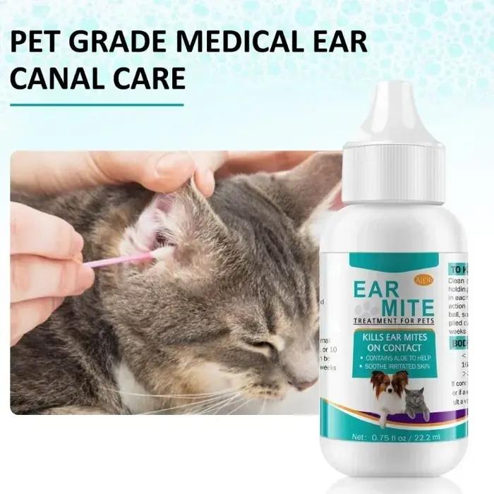 Huile d'acariens pour animaux de compagnie, traitement des acariens pour chiens et chats, nettoyeurs