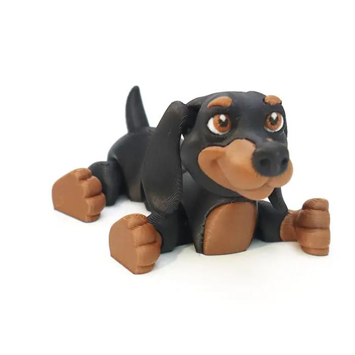 Chien imprimé 3D, décoration de maison, modèle Animal, petit jouet d'ornement, chiot, jouet en peluche réaliste, chien de compagnie, fait à la main