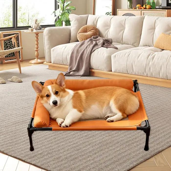 Lit pour chien polyvalent avec cadre métallique