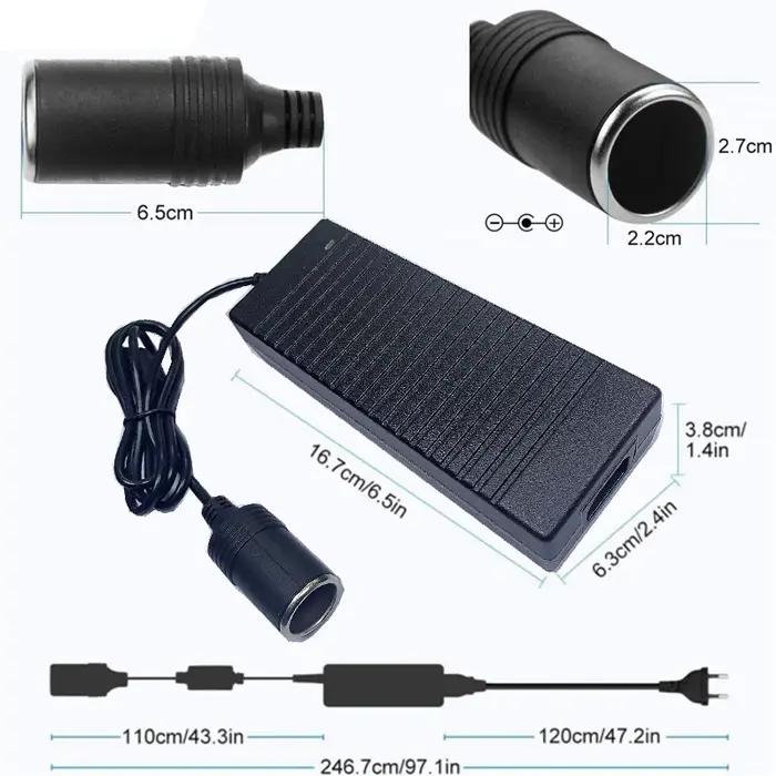 Adaptateur d'alimentation pour voiture, convertisseur AC à DC, 110V/ 240V à 12V, 15A, 180W, prise UE