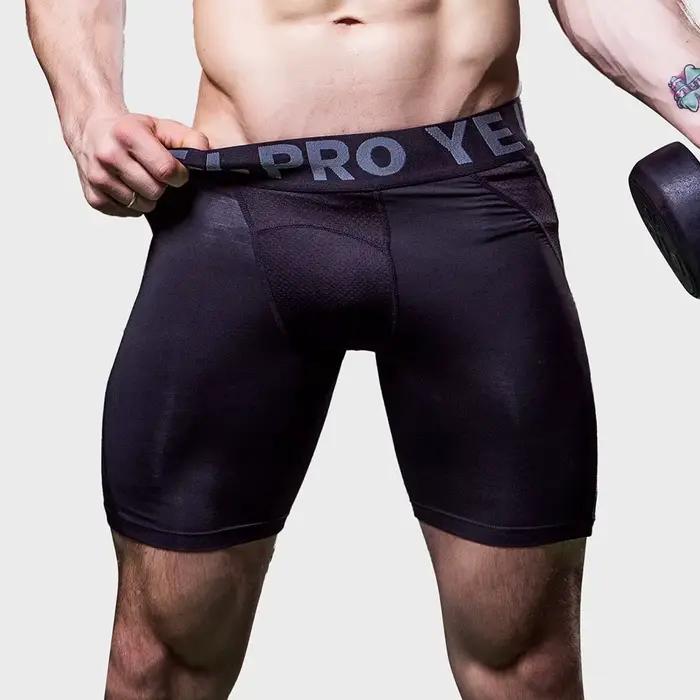 Short de sport pour hommes, Leggings de Compression à séchage rapide, pour entraînement de gymnastiq