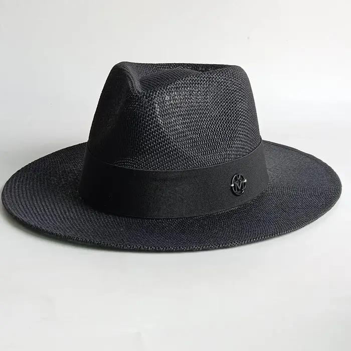 Chapeau de soleil en paille tressée délicate pour femme, multifonctionnel, style sport, argenté, blanc, bleu ciel, beige, bleu, brun, gris, gris foncé, ivoire, jaune, kaki, lavande, multi, or, orange