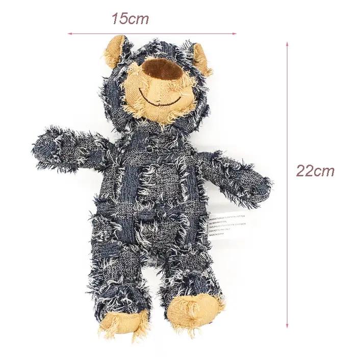 Jouet pour chien en peluche couineur en forme d'ours mendiant