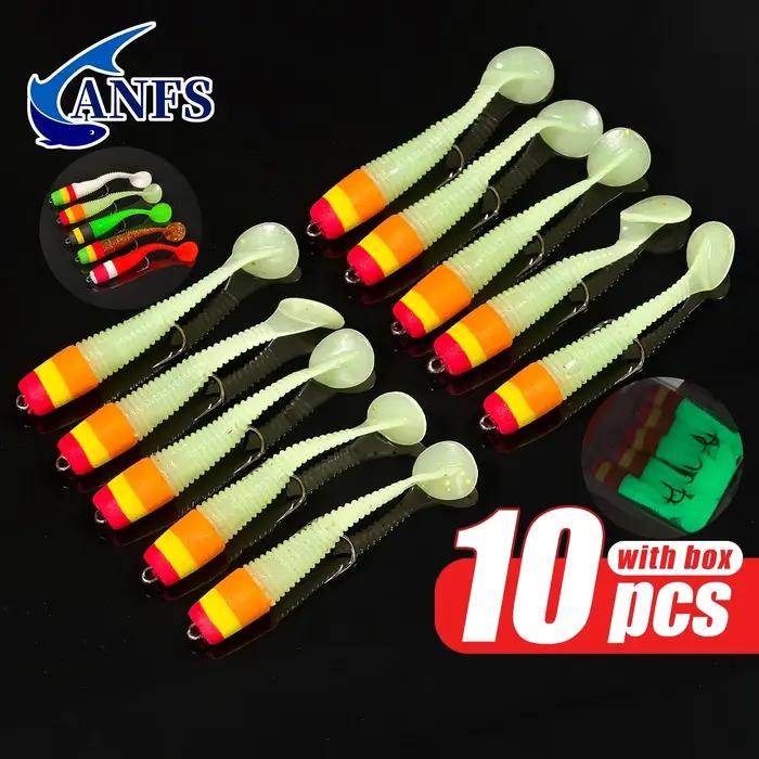 ANFS 10 pièces Euro Kit de leurre de pêche-appât artificiel Premium pour perche