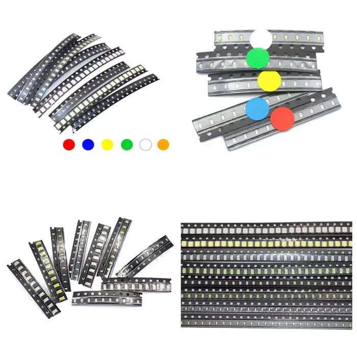 Diode électroluminescente SMD LED, rouge, jaune, vert, blanc, bleu, orange, 0603, 0805, 1206, 3528,