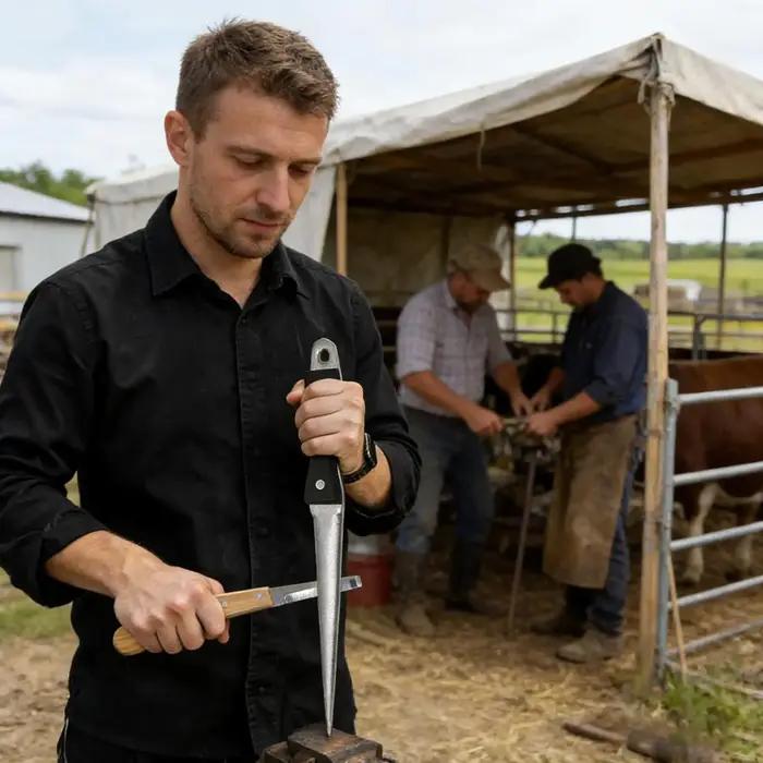 Aiguiseur de sabots de cheval, bâton de rodage pour ferrage, tige de rodage pour ferrage, pour jardin, camping, ferme, champ, pelouse, extérieur, ranch, remise
