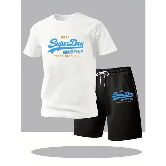 Ensemble Homme Été 2026 Nouveauté – T-shirt Décontracté + Short Deux Pièces Grande Taille Respirant – Tenue de Sport
