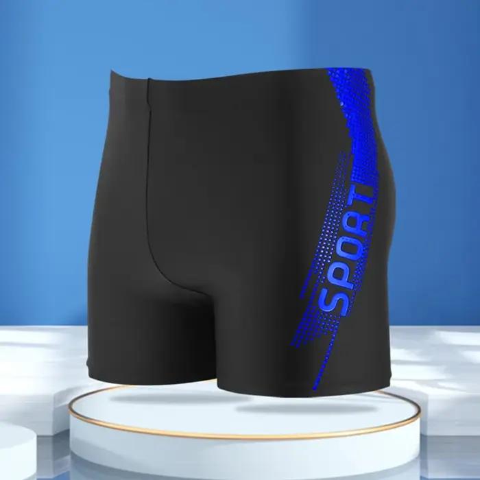 Short de bain imprimé sport en polyester pour homme, ajustement parfait, séchage rapide, idéal pour nager et activités estivales