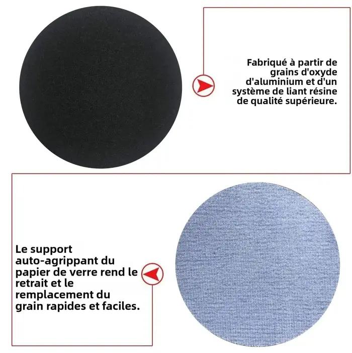 Disques de ponçage floqués humides et secs