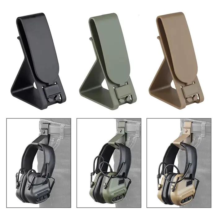 Crochet de suspension rapide Molle pour casque audio - attache déportable pour protecteurs auditifs chasse