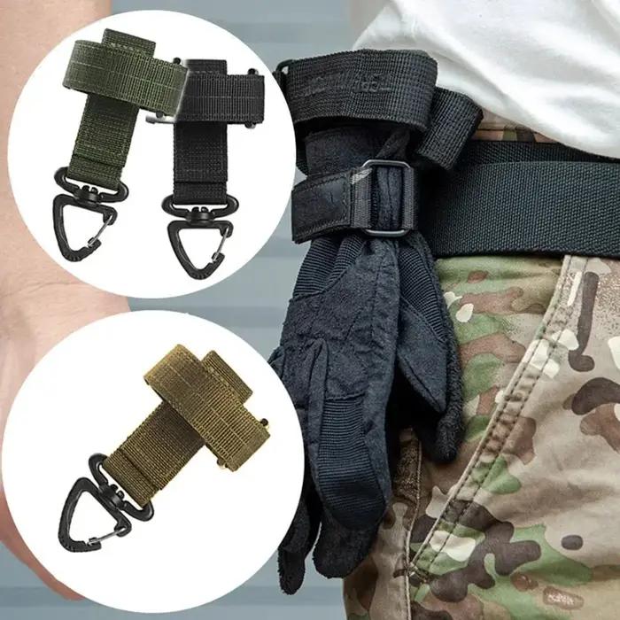 Gants de chasse polyvalents, crochet de rangement, clip de sécurité, nylon, extérieur, ULd'escalade, EDC, anti-perte, sangle de construction
