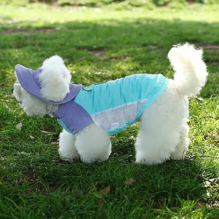 Veste de protection UV pour chiens et chats, tissu en soie glacée, protection solaire, maille respirante pour vêtements d'été pour animaux de compagnie en extérieur