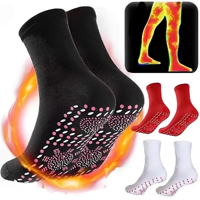 Chaussettes chauffantes tourmaline hiver thermiques soins santé minceur thérapie magnétique 1-10 paires
