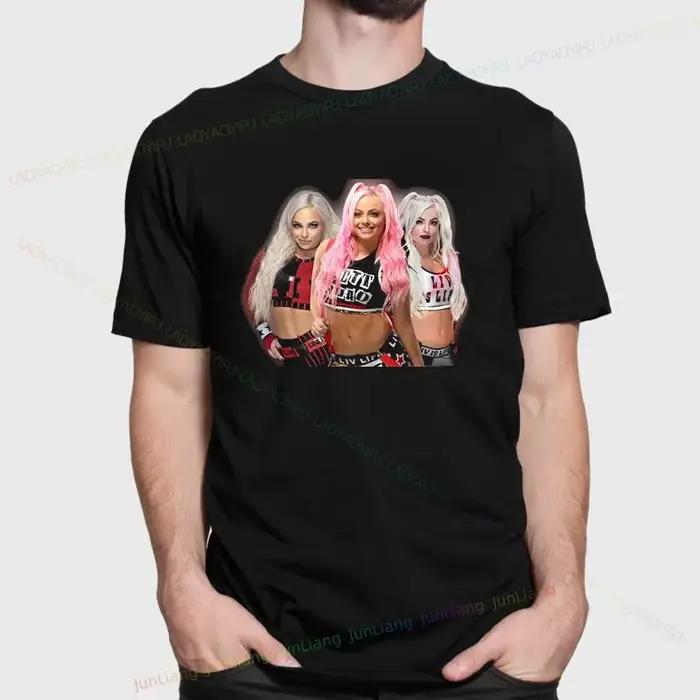 T-Shirt Imprimé Lutte Liv Morgan pour Homme et Femme Unisexe Occasions Spéciales Harajuku