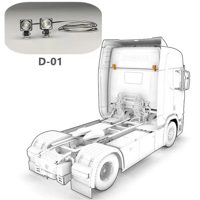 Éclairage LED carré pour rack d'équipement, compatible avec camions RC Tamiya 1/14, Tipper SCANIA 770S 56368, VOLVO ACTROS, BENZ, MAN, LESU, DIY