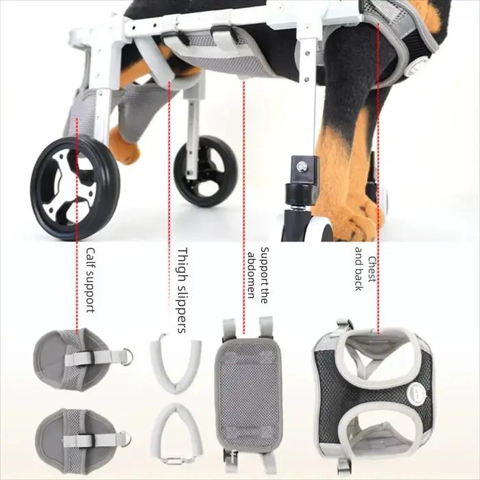 Chariot de Mobilité Réglable pour Animaux de Compagnie avec Roues – Aide à la Rééducation pour Chiens et Chats