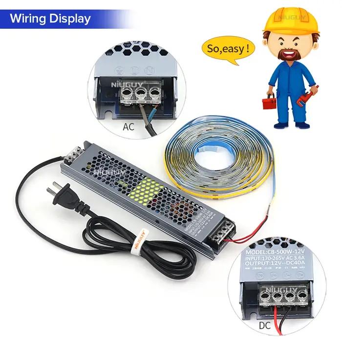 Transformateur d'éclairage LED ultramince de haute qualité, alimentation électrique de 36W, 60W, 100