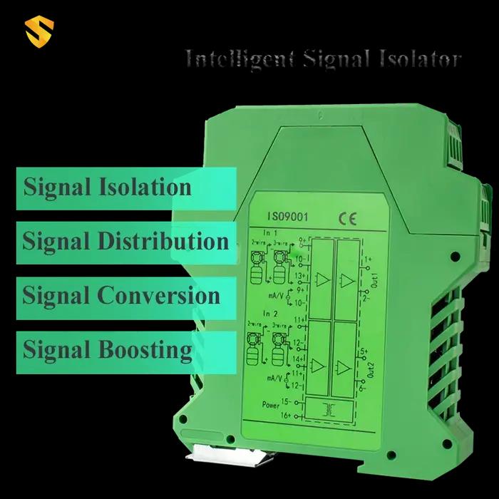 Transmetteur d'isolement de signal analogique DC, 0-10V, 4-20mA, isolateur de signal analogique, sor
