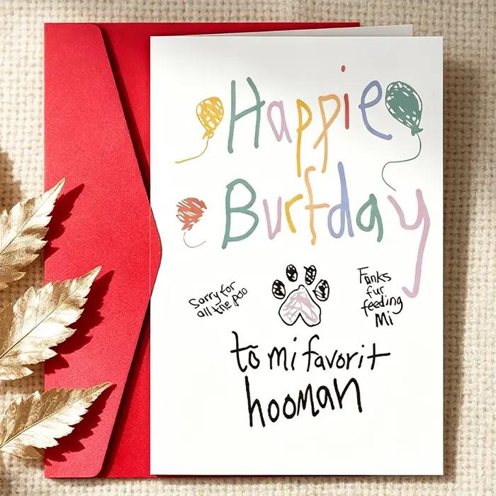 Carte d'anniversaire amusante pour propriétaire de chien