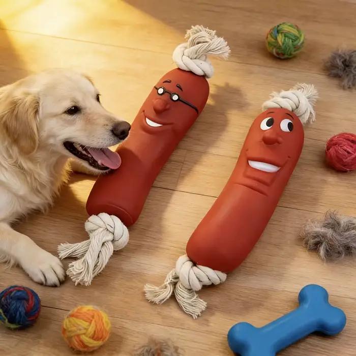 Jouet à mâcher en vinyl pour chiens résistant aux morsures et facile à nettoyer pour les jeux énergiques et l'entraînement des chiens