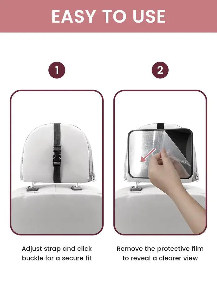 Rétroviseur de voiture pour bébé certifié anti-éclats, testé en cas de collision avec vue panoramiqu