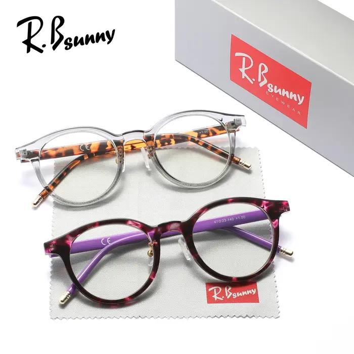 Lunettes rondes confortables et transparentes pour hommes et femmes, 2 pièces, lecteur de lunettes p