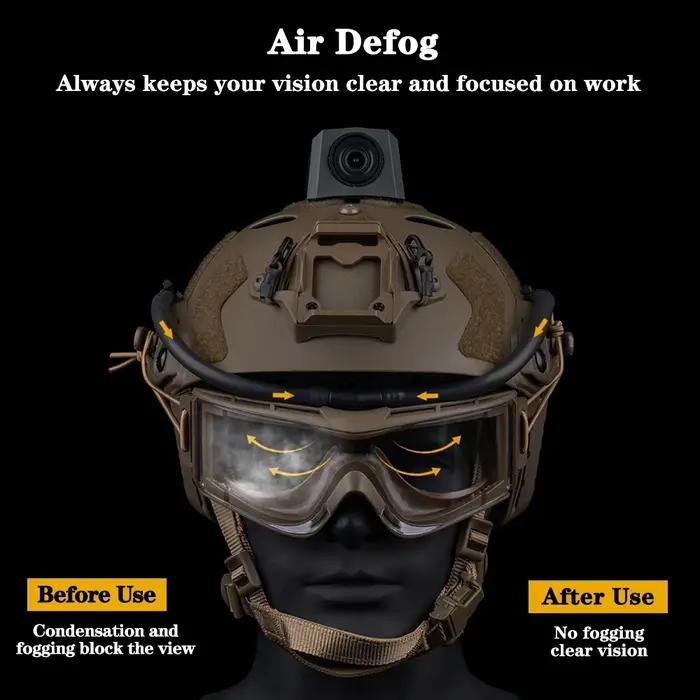 Kit anti-buée électrique pour lunettes de chasse - Défogeur rechargeable ajustable pour vision claire