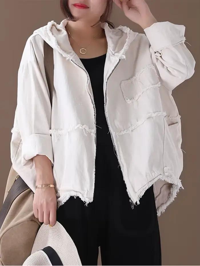 Amax luluE coréen femmes vêtements d'extérieur amples manteaux de mode dames vêtements à capuche Vin
