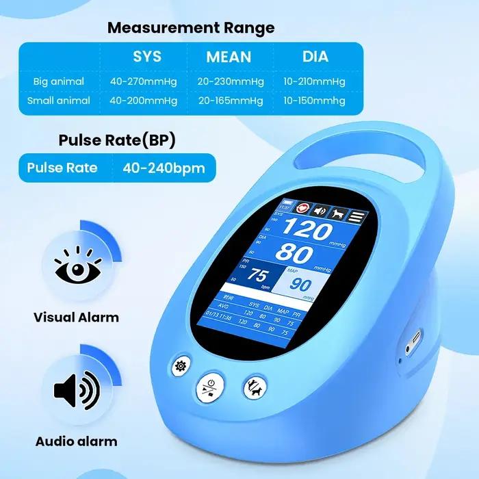 Moniteur de pression artérielle vétérinaire avec écran tactile professionnel pour animaux de compagnie usage quotidien santé cardiaque surveillance prises en charge proactives données précises et fiables