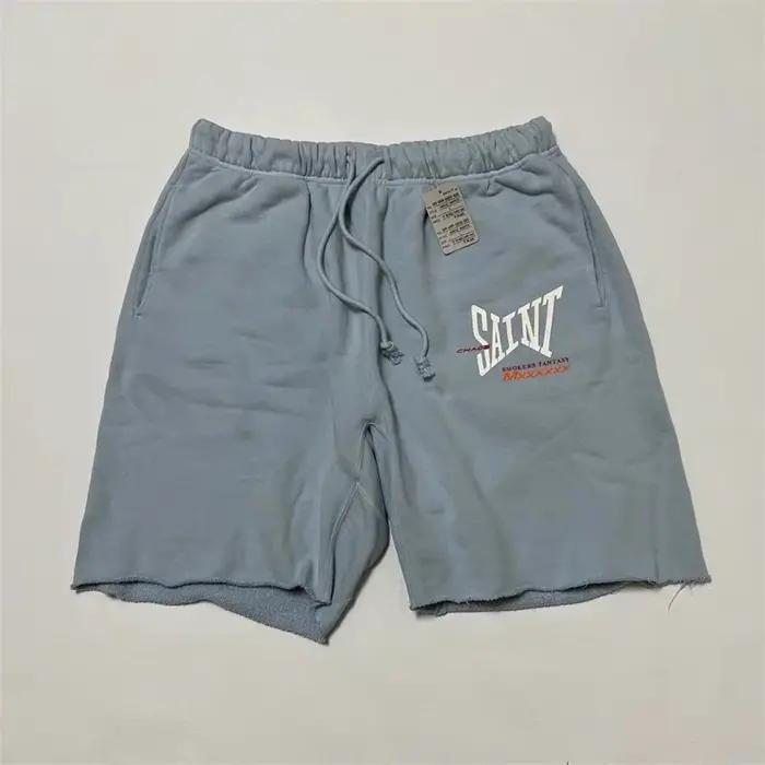 Shorts tendance de la marque SAINT, logo SAINT surdimensionné, pour hommes et femmes, pantalons déco