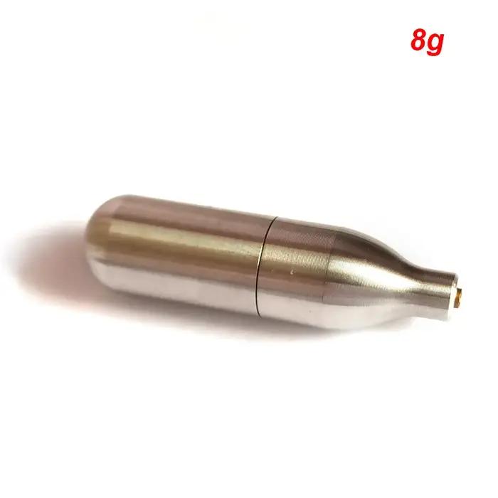 Recharge cartouche de CO2 rechargeable amovible réutilisable avec capsule de bouteille de gaz fileté
