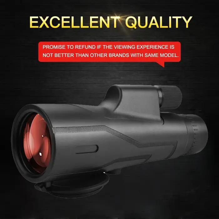 Monoculaire ED 12x52 angle large premium - Télescope BAK4 dispersion extra-basse étanche longue portée chasse randonnée
