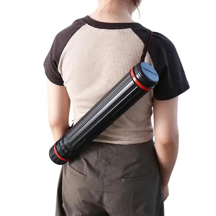 Tube de rangement pour art extensible et réglable avec bandoulière, léger et durable pour l'extérieur, tube de transport portable pour artiste