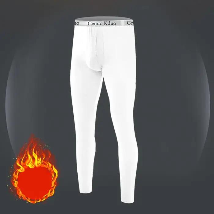 Pantalons serrés sous-vêtements chauds hommes décontractés thermo-rétractables pour hiver en polyester et élasthanne couleur bleu ciel taille 3XL occasions spéciales