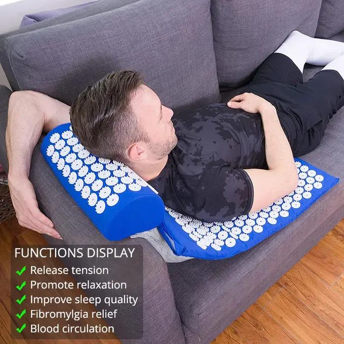 Tapis d'acupression Sensi, ensemble d'oreillers de Massage, applicateur pour le cou et les pieds, ta