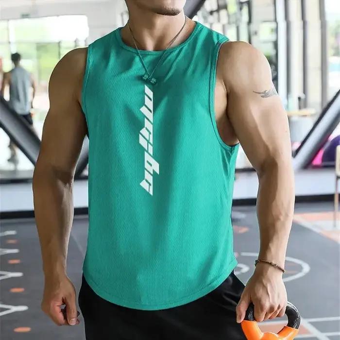 2025 nouveaux débardeurs de sport de Fitness hommes gymnases entraînement sans manches chemise mâle été maillot de corps