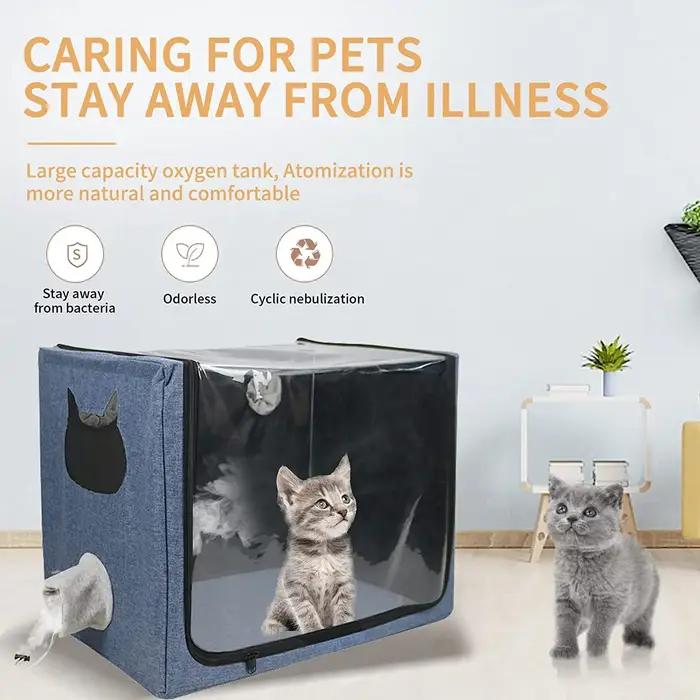 Cage de soins intensifs pour animaux de compagnie (chiens et chats) avec oxygène