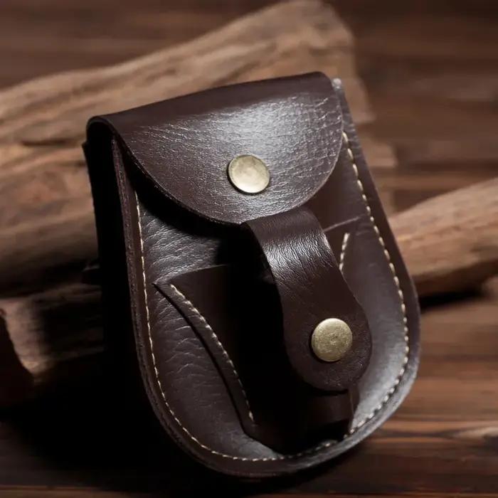 Sac à balles en cuir et acier fait à la main pour la chasse