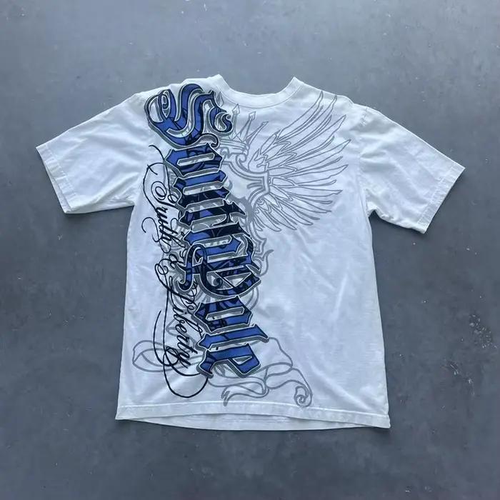 T-shirt Hip Hop Vintage pour Femmes Style Américain Décontracté Occasions Spéciales
